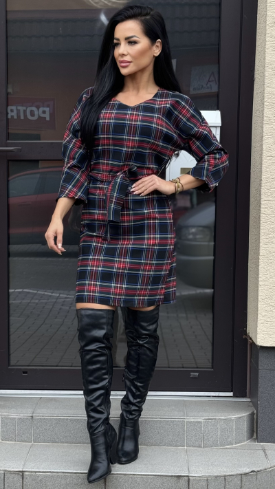 Dámské kárované šaty