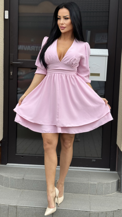 Romantické šaty – ružová farba