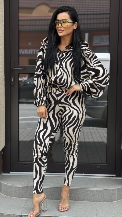 Zebra komplet – bunda leginy